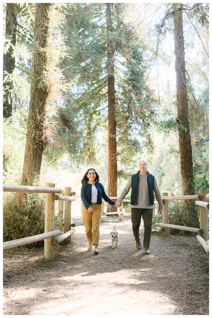 Orange County Redwood Grove in Carbon Canyon Family Photos with Pet