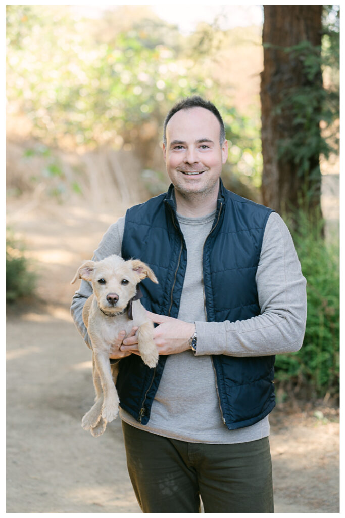 Orange County Redwood Grove in Carbon Canyon Family Photos with Pet