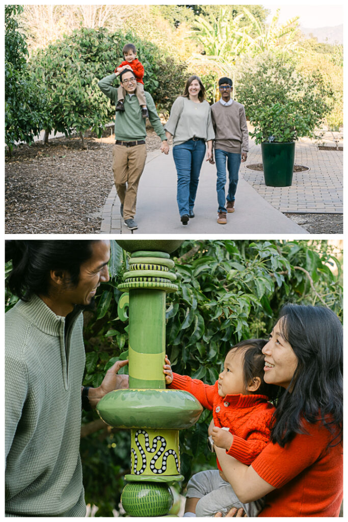 LA Arboretum Botanic Garden Family Photos in the Morning