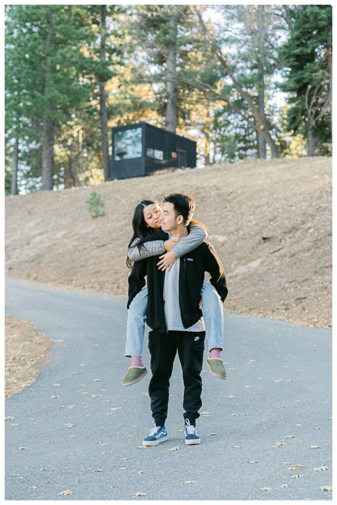 Big Bear Postcard Cabin Surprise Proposal & Engagement