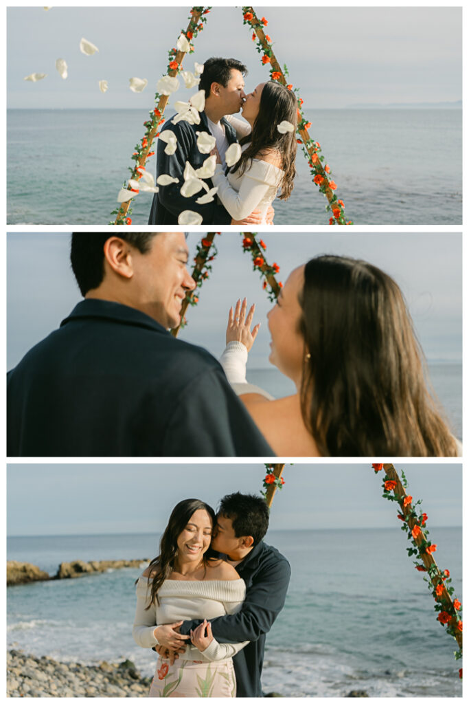 Terranea Beach Cove surprise engagement captured by Los Angeles proposal photographer
