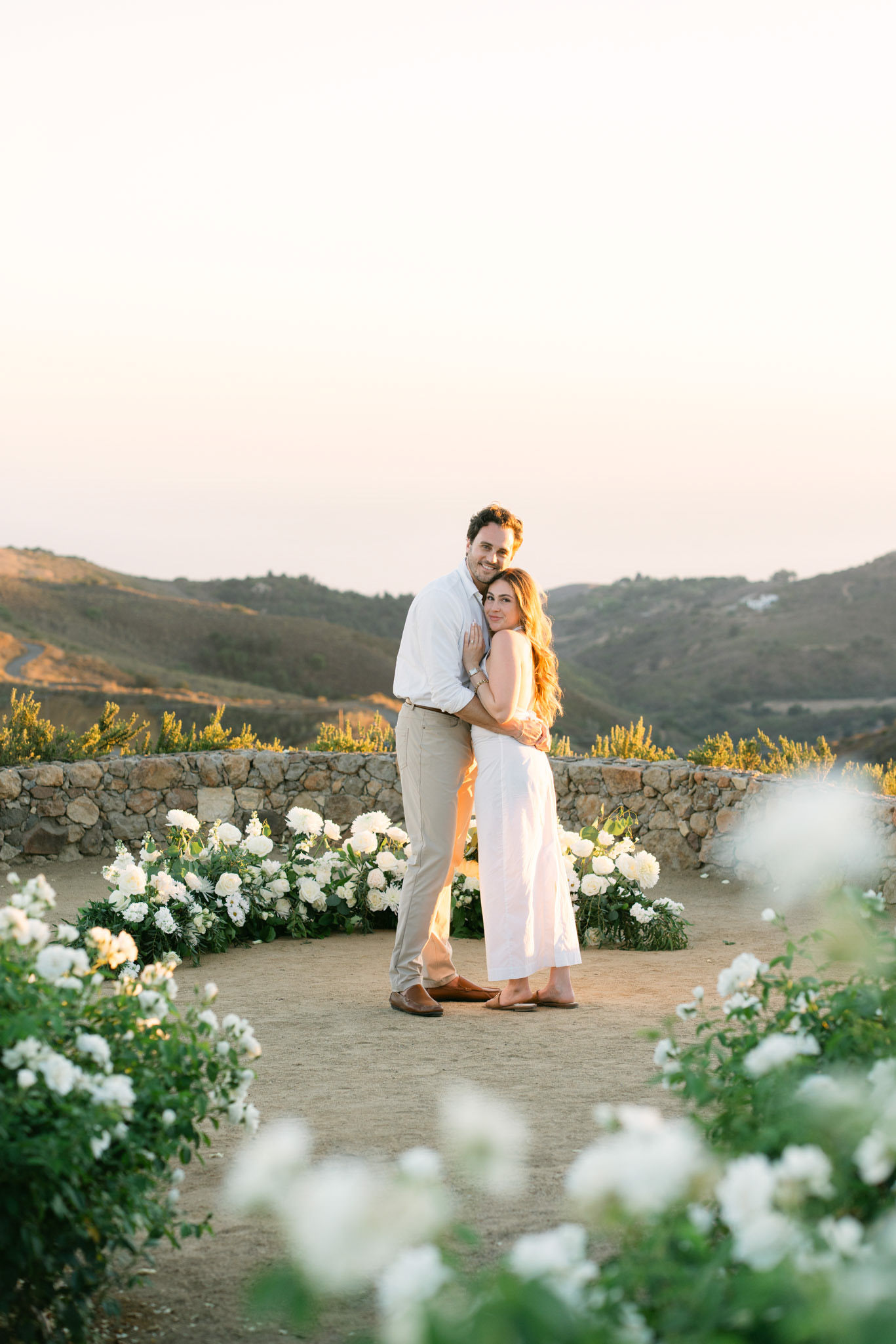 Stonewall Ranch Malibu engagement photography with panoramic sunset views
